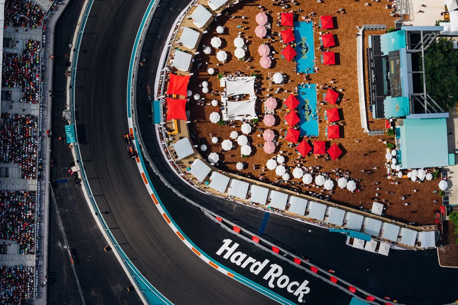 Hard Rock Beach Club on the F1 Racetrack at Hard Rock Stadium
